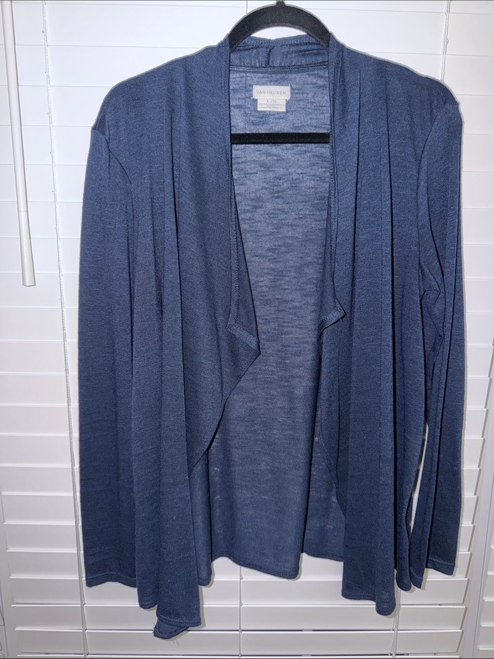 Van Heusen Women's Open Front Navy Blue Cardigan Sweater